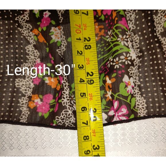 Crazy Angel Peasant Top 2X 3X Cottage Core Floral Sheer Lined BOHO Festival VTG - Picture 14 of 16
